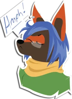 😠 hmph! Dibujos animados, Lobo, Animal, Pegatina, Hmph, Molesto, Lindo, Personaje telegram sticker