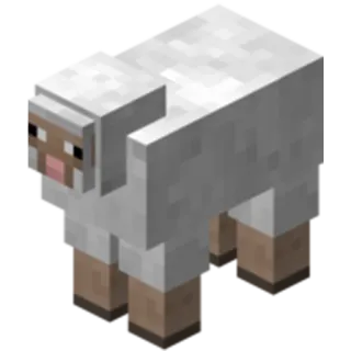 🐑 Minecraft, mouton, animal, jeu, pixelisé whatsapp sticker