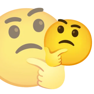 🤔 réflexion, emoji, penser, confus, question telegram sticker