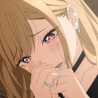 😭 anime, chorando, menina, triste, lágrimas, emocional telegram sticker