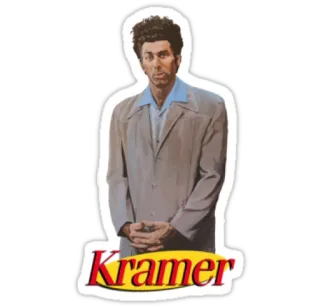 😏 Kramer Seinfeld seinfeld, kramer, sitcom, personaggio telegram sticker
