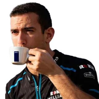 ☕️ homme, café, tasse, pilote, voiture de course, f1 whatsapp sticker