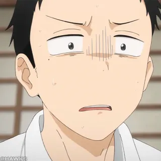 🎏 Animé, Expression, Nerveux, Choqué, Confus telegram sticker