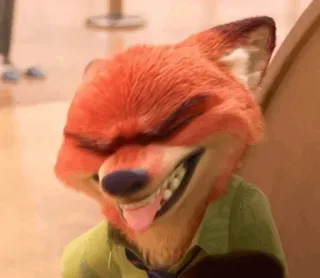 🦊 Nick Wilde Zootopia Nick Wilde, Zoomania, Fuchs, Cartoon, Disney, Animation telegram sticker