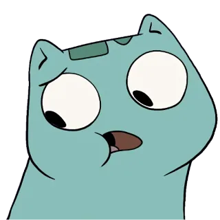 😮 Katze, Cartoon, geschockt, animiert whatsapp sticker