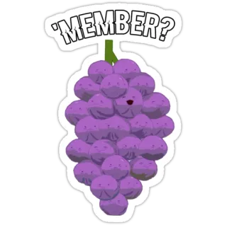 😛 MEMBER? grapes, fruit, member telegram sticker