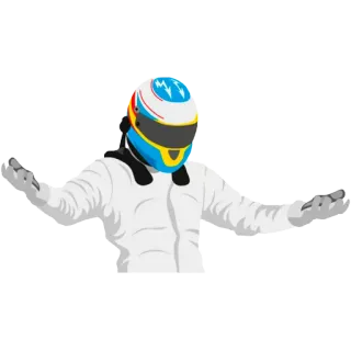 👐 Rennen, Helm, Formel 1, Rennfahrer, Motorsport, Fahrer telegram sticker