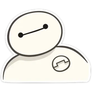 😑 Baymax Big Hero 6 baymax, les nouveaux héros, robot, dessin animé telegram sticker