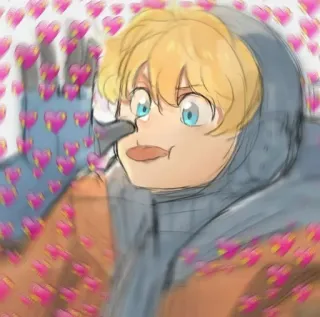 ⚡ Anime, Manga, Mignon, Coeurs, Dessin animé, Fanart telegram sticker