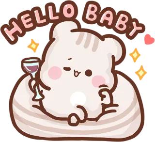 😉 HELLO BABY cat, hello, baby, cute, cartoon telegram sticker