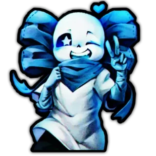 ✌️ Sans Undertale sans, undertale, dessin animé, jeu vidéo, bleu, mignon telegram sticker