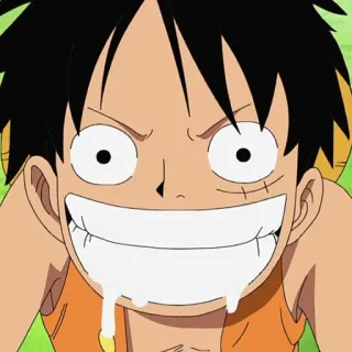🤤 Monkey D. Luffy One Piece Anime, Mangá, One Piece, Luffy, Desenho animado telegram sticker