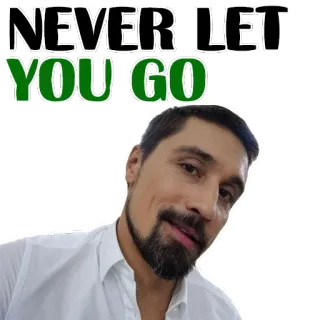 👌 NEVER LET YOU GO tình yêu, không bao giờ rời xa, lãng mạn, người đàn ông, mối quan hệ telegram sticker