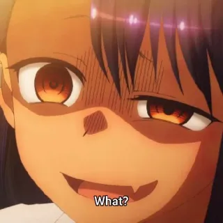 🍬 Nagatoro Don't Toy with Me, Miss Nagatoro What? animé, Nagatoro, manga, visage, suffisant telegram sticker