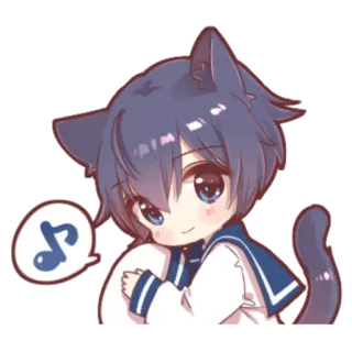 🍓 Anime, Gato, Chibi, Fofo, Mangá, Kawaii telegram sticker
