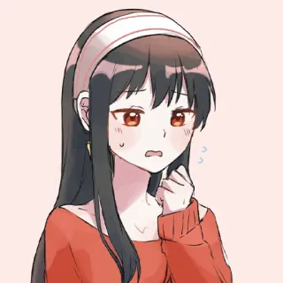😰 Yor Forger Spy x Family Anime, Yor Forger, Spy x Family, Dessin animé, Femme, Personnage telegram sticker