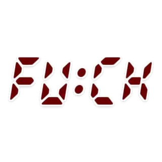 🖕 F*CK offensive, swear, text, word telegram sticker