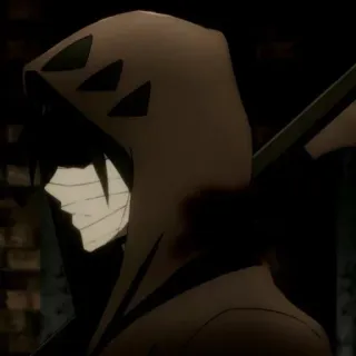 🩸 Isaac Foster Angels of Death anime, character, scythe, hoodie, horror, psychological telegram sticker