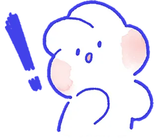 ❗️ Dessin animé, Nuage, Mignon, Duveteux, Kawaii telegram sticker