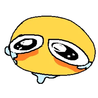 🥺 pleurer, emoji, triste, larmes, dessin animé, visage telegram sticker