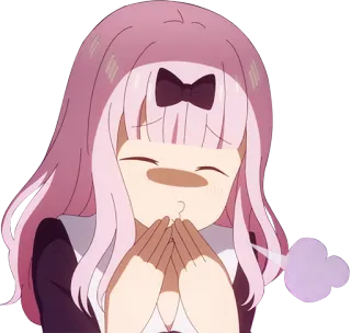 😂 Chika Fujiwara Kaguya-sama: Love Is War Anime, Chika Fujiwara, Kaguya-sama: Love is War, Süß, Kuss geben, Charakter telegram sticker