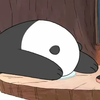 🌚 Panda We Bare Bears Панда, Медведь, Мультфильм, Ленивый, Спящий, Мы обычные медведи whatsapp sticker