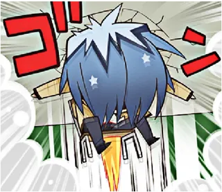 💥 Anime, Manga, Crash, Chibi, Lustig whatsapp sticker