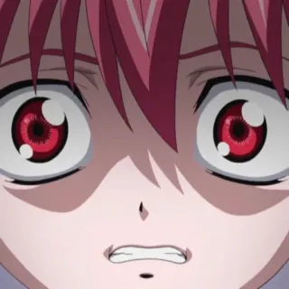 🪣 Anime, Scioccato, Paura, Manga, Spaventato, Occhi rossi telegram sticker