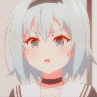 😠 anime, girl, cartoon, cute, choker, uniform, kawaii, character telegram sticker