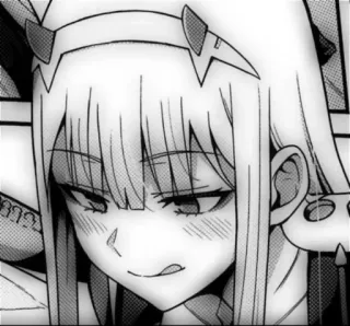 😂 Zero Two Anime, Zero Two, Darling in the Franxx, Manga, Sticker whatsapp sticker