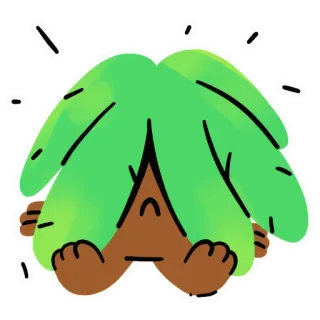 ☹️ buisson, cachette, regard, mignon, animal telegram sticker
