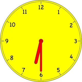 🕡 clock, time, yellow, hour, minute telegram sticker