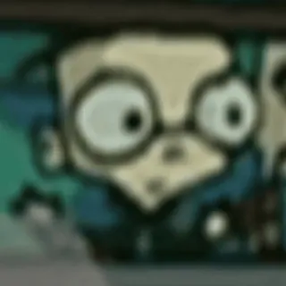 🌸 Zim Invader Zim Invader Zim, Cartone animato, Nickelodeon, Animazione telegram sticker