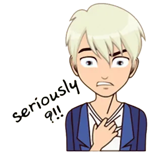 😐 seriously ?!! expresión, confundido, pregunta, animado, dibujos animados whatsapp sticker