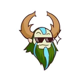 😎 pegatina, dibujos animados, guay, gafas, personaje con barba telegram sticker