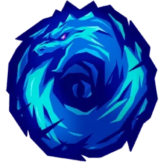 😄 Drache, blau, Tier, Fantasy, Kreatur telegram sticker