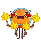 👍 Jempol ke atas, Kartun, Stiker, Positif, Persetujuan, Persetujuan, Perayaan, Senang telegram sticker