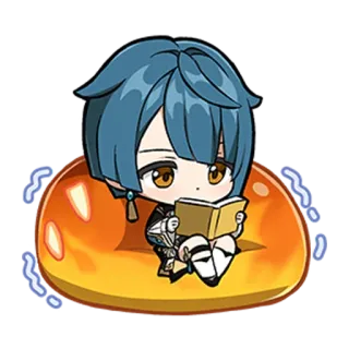 🥸 Xingqiu Genshin Impact xingqiu, genshin impact, animé, jeu vidéo, personnage, autocollant whatsapp sticker