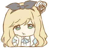 😒 Anime, Desenho animado, Menina, Fofa, Triste, Emoção, Sticker whatsapp sticker