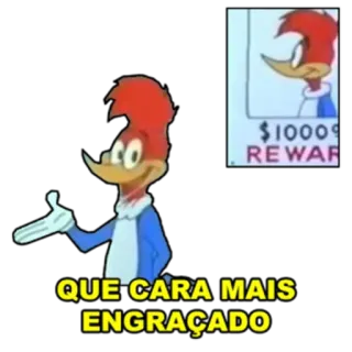 😅 Woody Woodpecker QUE CARA MAIS ENGRAÇADO Desenho animado, Engraçado, Pica-Pau, Recompensa telegram sticker