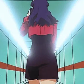 🌸 Misato Katsuragi Neon Genesis Evangelion animé, femme, misato, evangelion whatsapp sticker