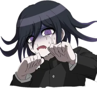 😰 Kokichi Oma Danganronpa V3: Killing Harmony 애니메이션, 울음, 슬픈, 코키치, 단간론파 telegram sticker