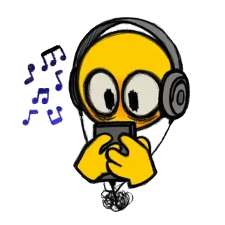 🎧 Emoji, Headphone, Musik, Telepon, Mendengarkan telegram sticker