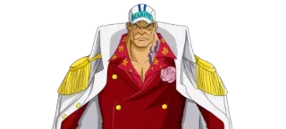 😣 Akainu One Piece MARINE อนิเมะ, วันพีซ, อาคาอินุ, ทหารเรือ, พลเรือเอก, ตัวละคร telegram sticker
