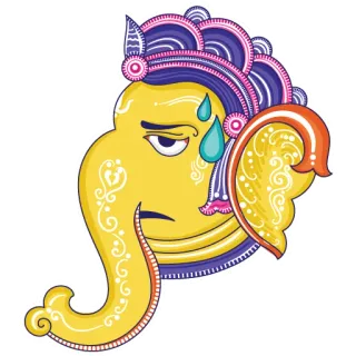 😓 Ganesha Ganesha, Thần Hindu, Voi, Văn hóa Ấn Độ, Tôn giáo, Thần telegram sticker