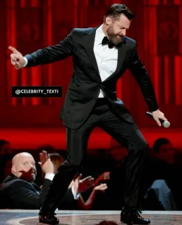 🕺 Hugh Jackman Hugh Jackman, selebriti, aktor, penampilan, hiburan telegram sticker