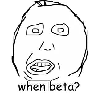 🗿 when beta? Мем, Интернет-мем, Когда бета, Смешной telegram sticker