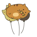 🎈 แมว, นอนหลับ, น่ารัก, สัตว์, การ์ตูน telegram sticker