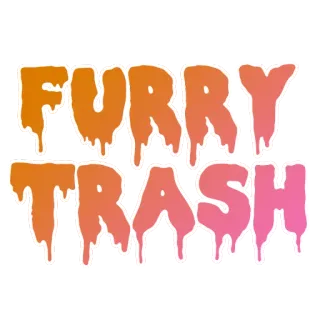 🐶 FURRY TRASH Furry, Śmieci, Naklejka, Slang, Meme, Kultura, Humor, Śmieszne telegram sticker