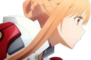 😕 Asuna Yuuki Sword Art Online Anime, Sword Art Online, Asuna, Yuuki, Personnage whatsapp sticker